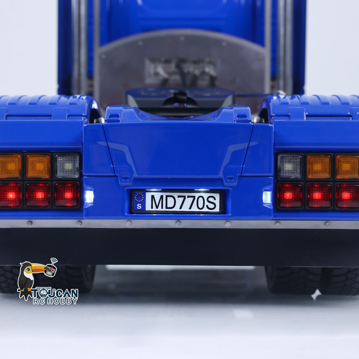 MD 1/14 RC 4x4 Tractor Truck 770S Full Rear View, Pre-assembled RC Tractor Scale Hobby Model