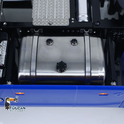 MD 1/14 RC 4x4 Tractor Truck 770S Side Fuel Tank Close-Up, Metal Simulation Fuel Tank & Chassis Details