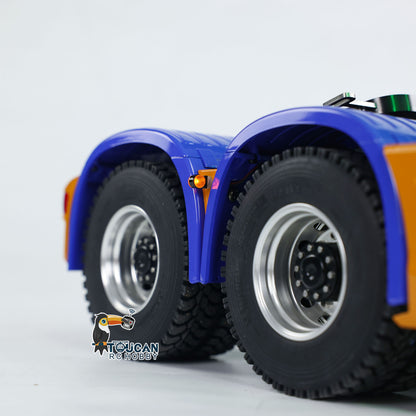 MD 1/14 RC 6x6 Tractor Truck 770S Front Wheel Tire Close-Up, Heavy Duty Simulation Rubber Tire & Metal Hub