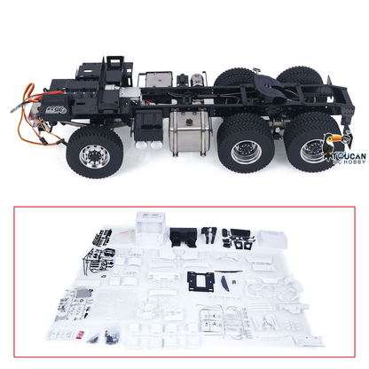 MD 1/14 RC 6x6 Tractor Truck 770S Chassis and Sticker Accessory Kit, Pre-assembled RC Tractor Model Parts