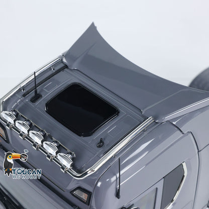 MD 1/14 RC 6x6 Tractor Truck 770S Grey Cab Roof Close-Up, High Quality Plastic Painted Cab Shell