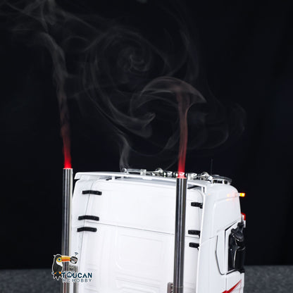 MD 1/14 RC 6x6 Tractor Truck 770S Smoke Unit Demo, Simulated Exhaust Smoke Effect, Engine Sound Simulation