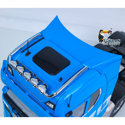 MD 1/14 RC 8x8 Tractor Truck 770S Blue Cab Roof Shell Close-Up,Roof Auxiliary Light Simulation