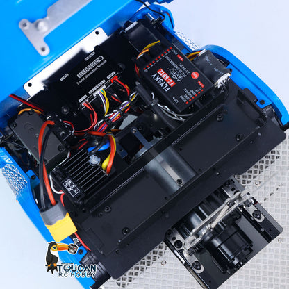 MD 1/14 RC 8x8 Tractor Truck 770S Blue Chassis Electronic Assembly Close-Up,2-speed Gearbox Structure