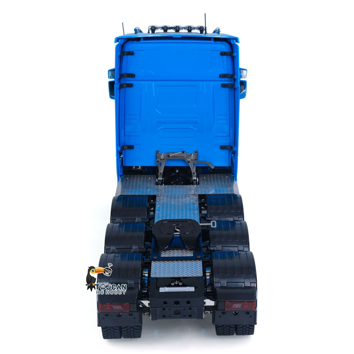 MD 1/14 RC 8x8 Tractor Truck 770S Blue Full Rear View,Scale Simulated Rear Bumper & Frame