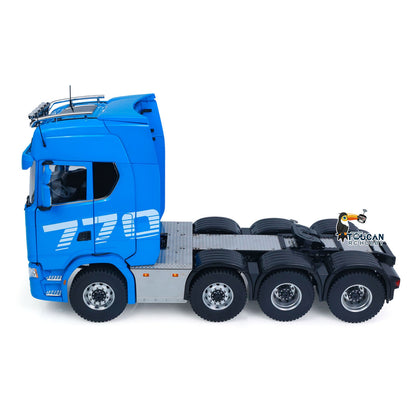 MD 1/14 RC 8x8 Tractor Truck 770S Blue Right Oblique View,Simulated Engine Sound Effects RC Vehicle