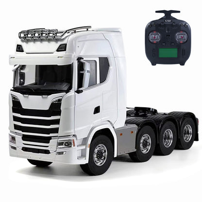 MD 1/14 RC 8x8 Tractor Truck 770S White Version,2 Speed Gearbox,Openable Cab Doors RC Model