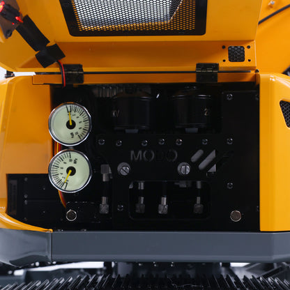 MD 1/14 RC Hydraulic Excavator LR926 Hydraulic Gauge Closeup, Dual Pressure Gauges, Hydraulic Control Assembly