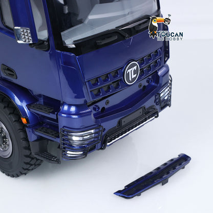MD 1/14 RC BZ 8x8 Dump Truck 3348 Blue Cab Side‑Front Close‑Up, Disassembled Spare Accessory, 35kg High‑Torque Metal Servo System