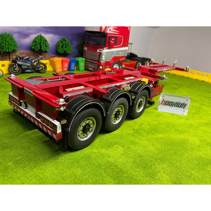 NX 1/14 3 axle RC trailer rear left view