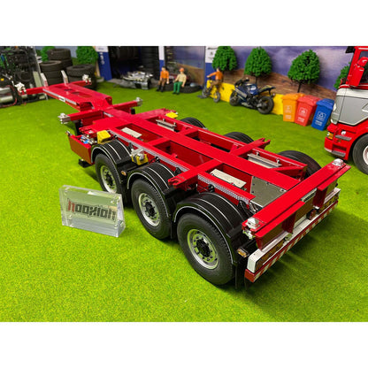NX 1/14 metal RC trailer rear right angle view