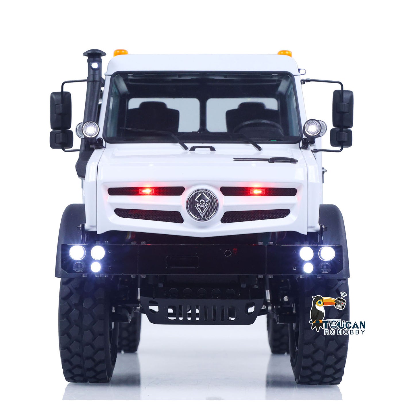 LS-1 4x4 RC truck U4023 all terrain heavy duty metal crawler front angle studio shot