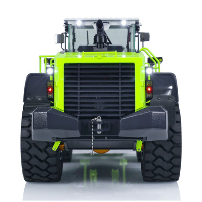 RC construction loader JDM-198 ZW370 rear view tail hook full metal chassis hydraulic system brushless motor truck model