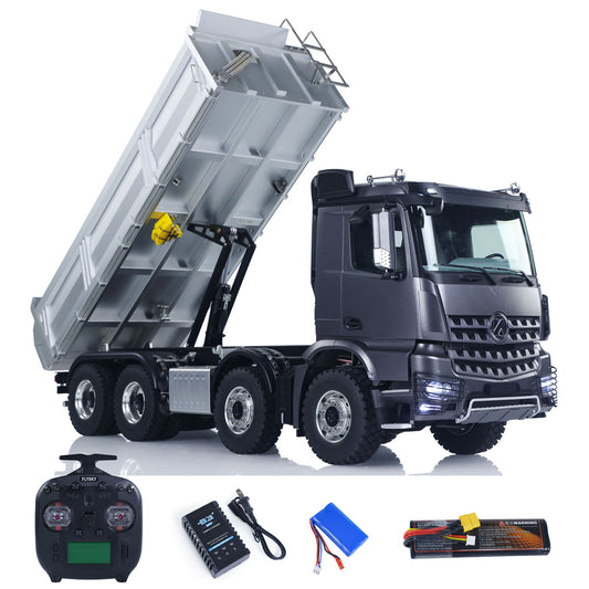 1/14 RC Hydraulic Dump Truck Kabolite K3367 8x8 metal construction vehicle front view