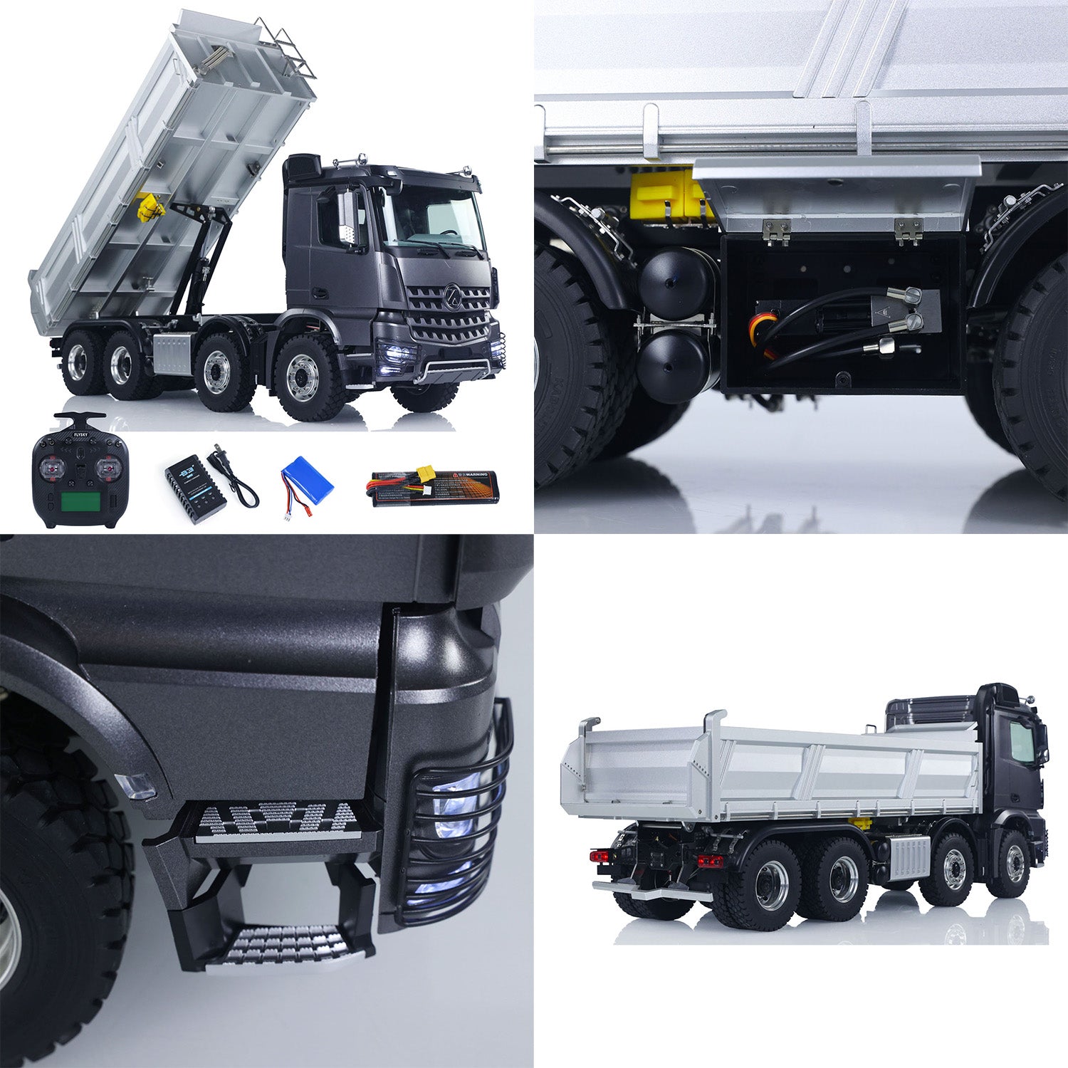Two-speed transmission system inside Kabolite K3367 1/14 RC dump truck model