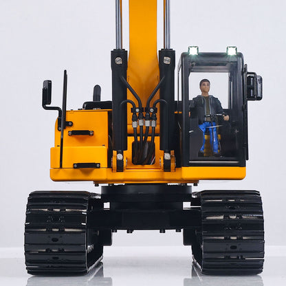 RTR Metal 1/12 Hydraulic Remote Control Excavator 323GX 3 Way Valve RC Digger Model Quick Coupler Flysky ST8 Radio Battery