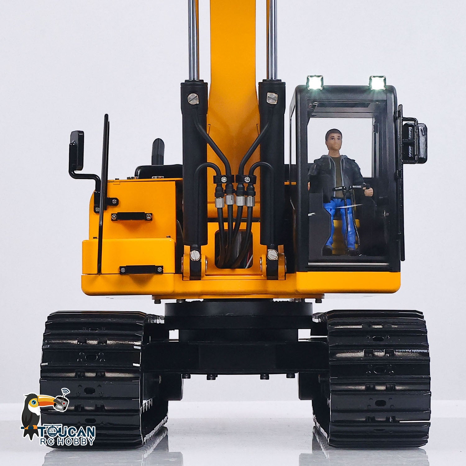 95% Metal Material RC Excavator GZJC C323GX Stainless Steel Chassis Component