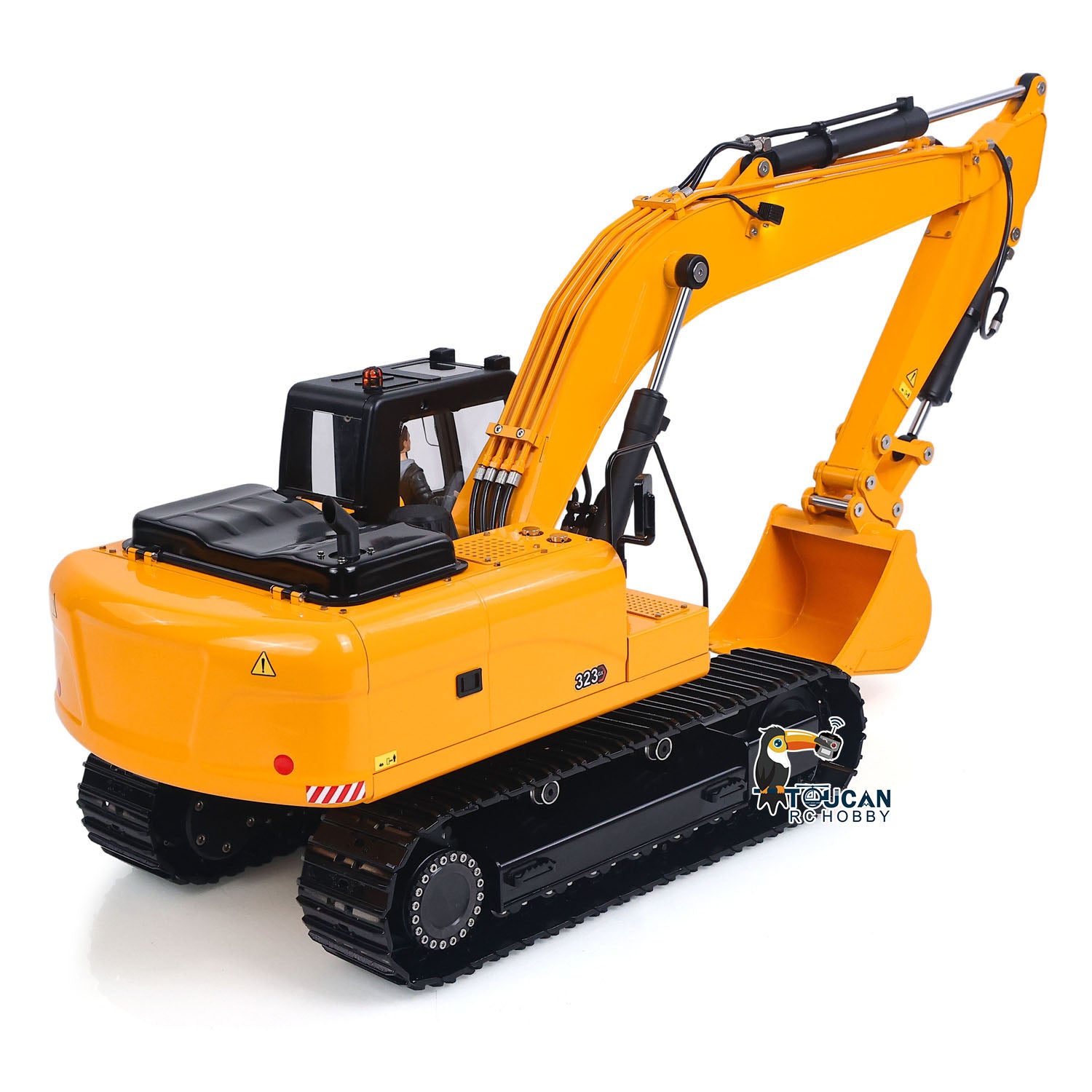 24KG Heavy Duty RC Digger GZJC C323GX-TOUCAN Stainless Steel Track Undercarriage