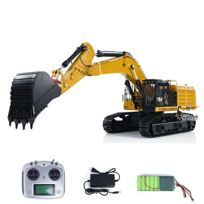 RC 1:14 metal hydraulic excavator C374-LME 2 section boom mining edition full body front view