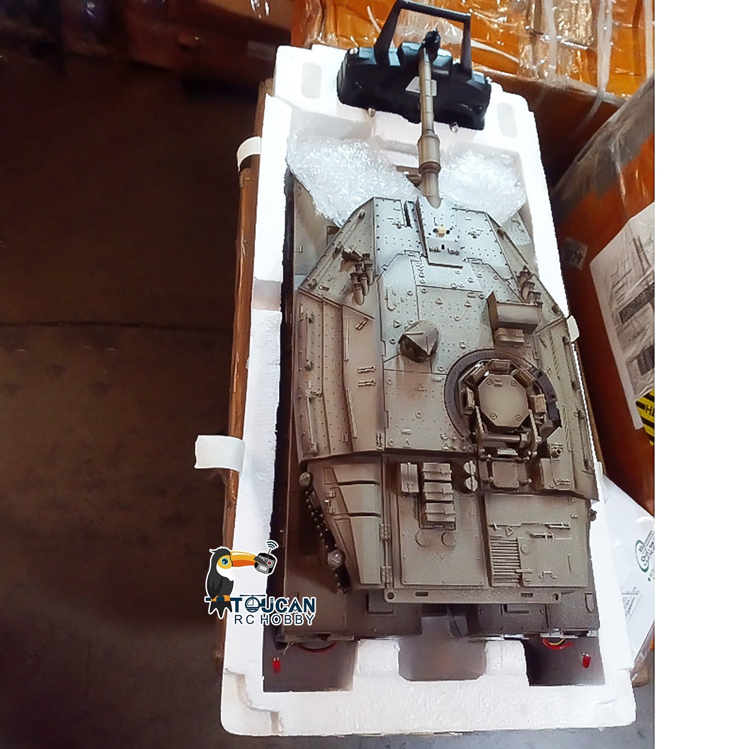 Full metal chassis driving gearbox fpv smoke 360 rotating turret details for henglong mk iv rc tank 3958