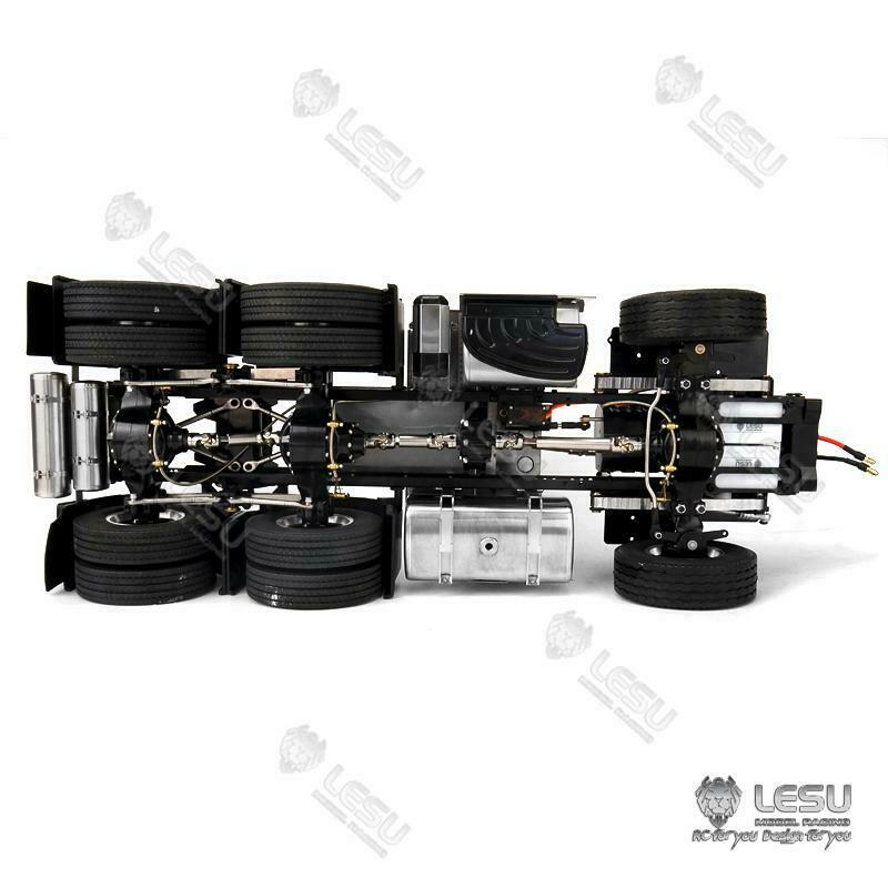 LESU RC Tractor Truck Radio Controlled 6*6 Metal 3 Speed 3363 Assembled Chassis Motor Servo DIY Vehicle Cars Model