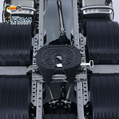 ScaleC RC truck air suspension rear axle 6x6 metal chassis close up