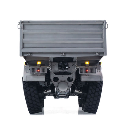 ScaleC 1/14 RC T815 TATRA 6X6 Metal Military Truck Straight Rear View, Non‑Hydraulic Cargo Bed Rear Gate, Taillight And Rear Axle Wheel Groups