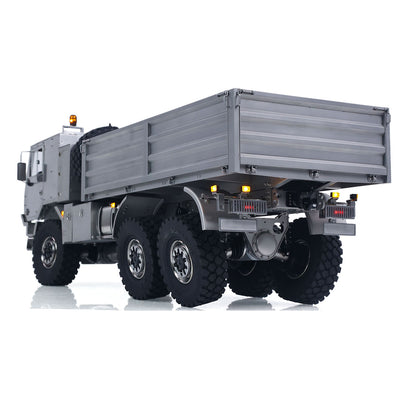 ScaleC 1/14 RC T815 TATRA 6X6 Metal Military Truck Left Rear Quarter View, Non‑Hydraulic Cargo Bed, Taillight And Multi‑Wheel Running Gear Detail