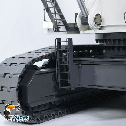 SFROG 996 1/20 RC All‑Metal Excavator Track Chassis Side Close‑Up, Metal Undercarriage Frame And Track Guard Ladder