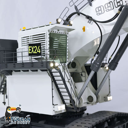 SFROG 996 1/20 RC Hydraulic Excavator Cab & Boom Close‑Up, Access Ladder, Illuminated Working Lights, All‑Metal Body Structure