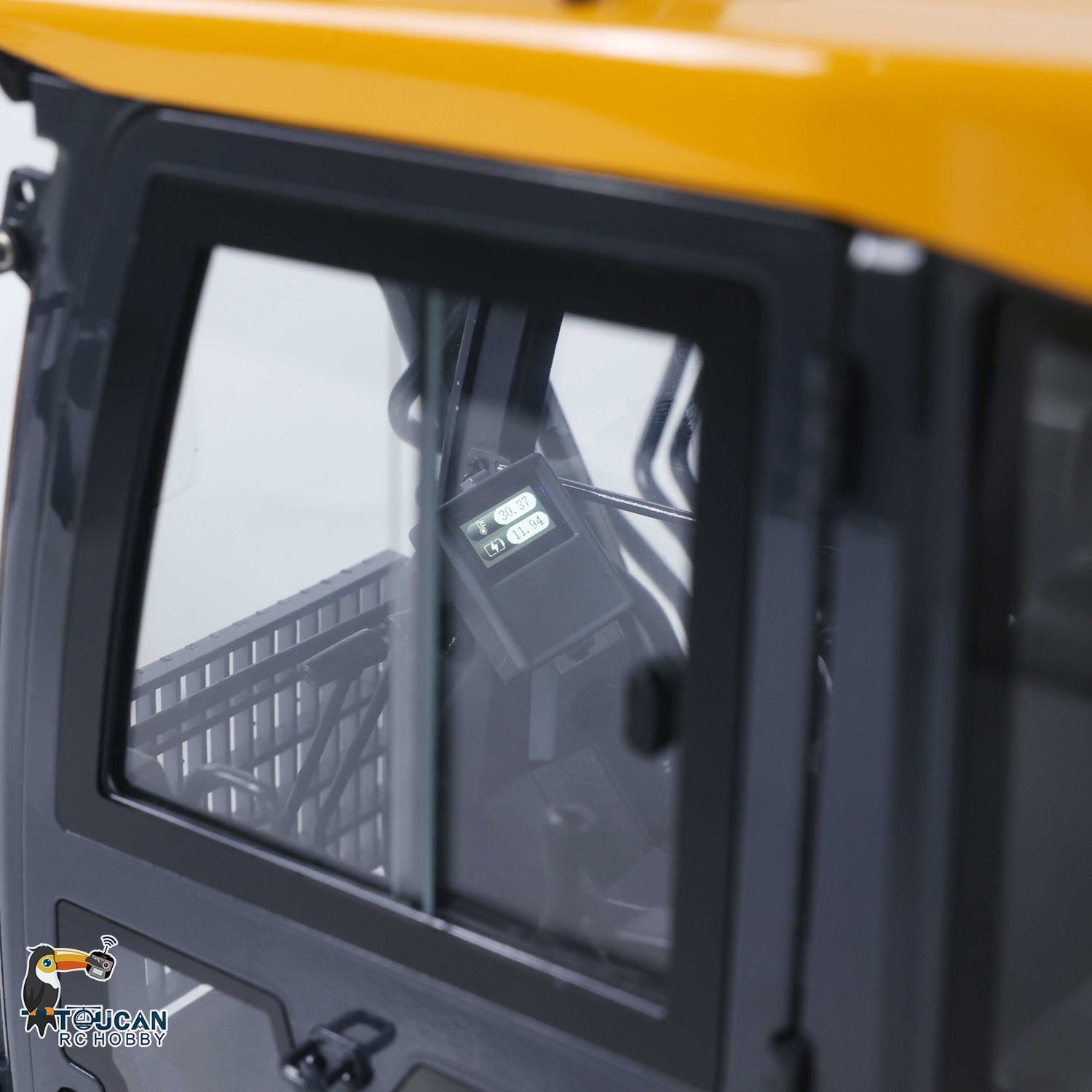Super Frog E400 RC Excavator Cab Interior Dashboard and Control System Detail