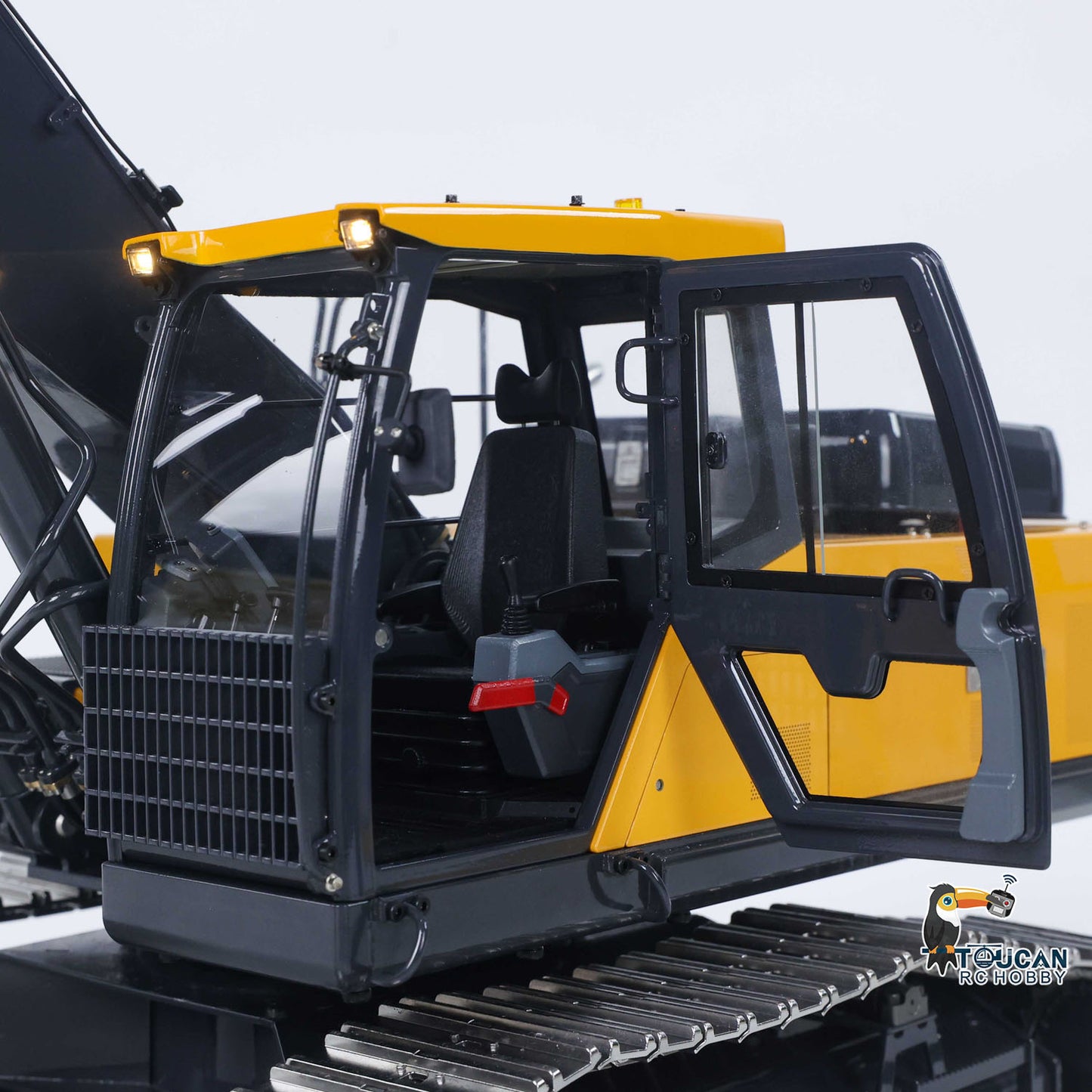Super Frog E400 RC Excavator Cab Overall View with Real Glass and Metal Frame