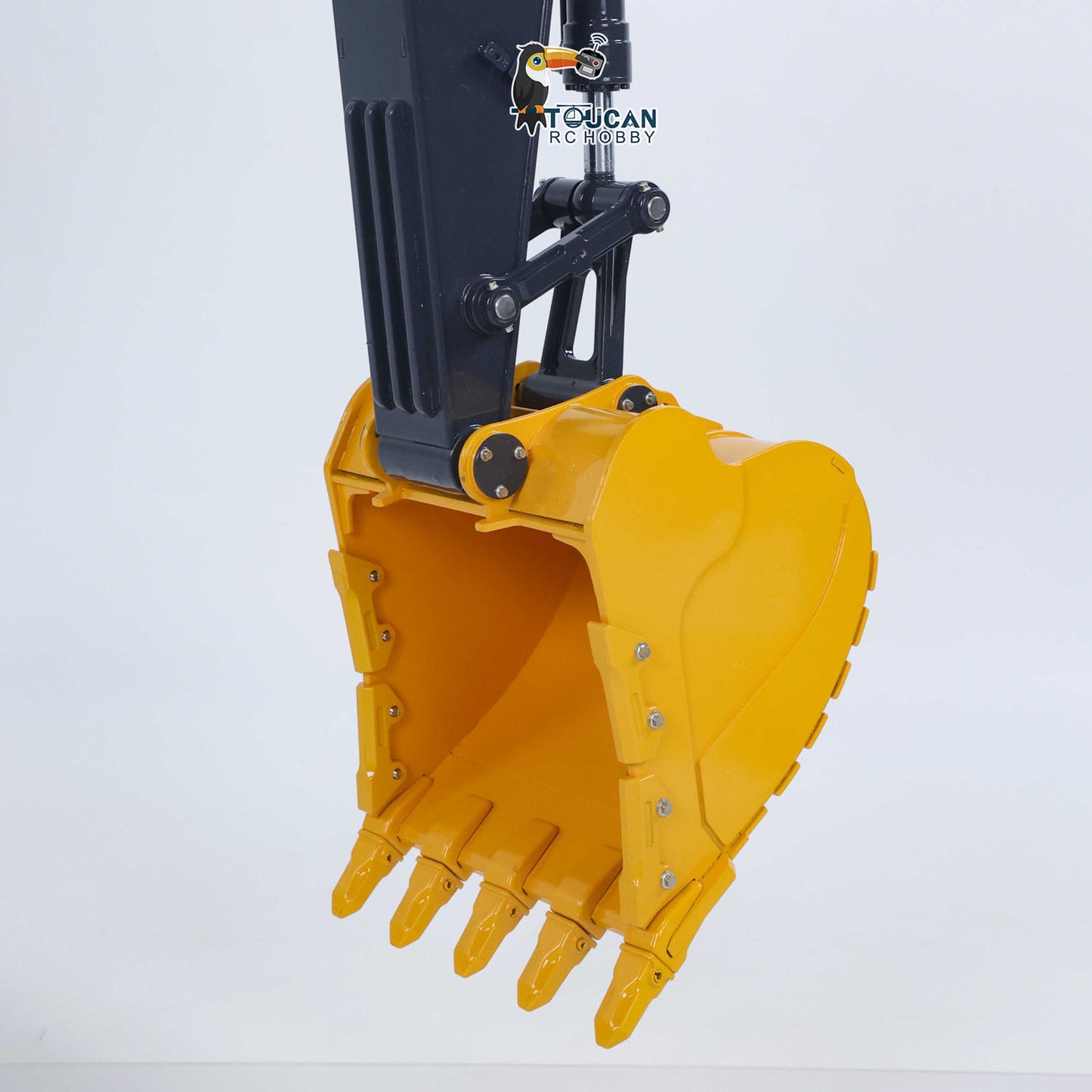 Super Frog E400 RC Hydraulic Excavator Heavy Duty Bucket Metal Attachment Detail