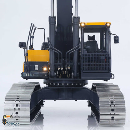 Super Frog E400 RC Hydraulic Excavator Front View with Cab and Metal Structure Detail