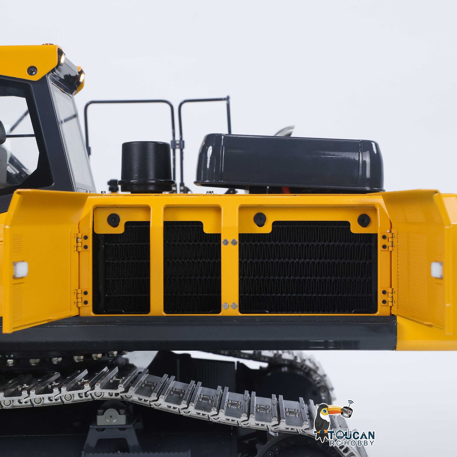 Super Frog E400 RC Excavator Side Body CNC Stainless Steel Structure Detail