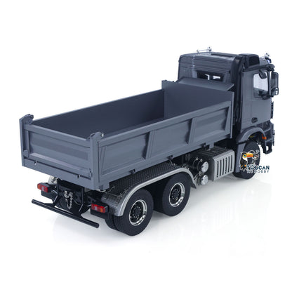 TH-X 1/14 6x6 RC Dump Truck Rear Side View with 6x6 Drive System