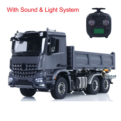 TH-X 1/14 6x6 RC Dump Truck with Sound and Light System and ST8 Remote Control
