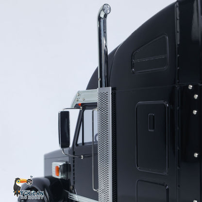 TOUCAN 1/14 RC Black Knight 56314 Tractor Truck Cab Rear Side Close‑Up, Exhaust Pillar And Simulated Sheet‑Metal Body Panel Details