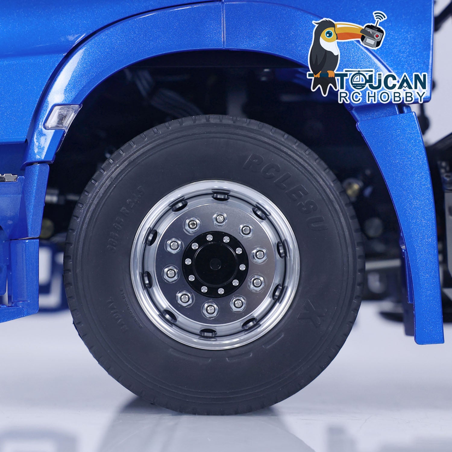 TOUCAN 1/14 6x6 metal RC tractor truck wheel hub detail
