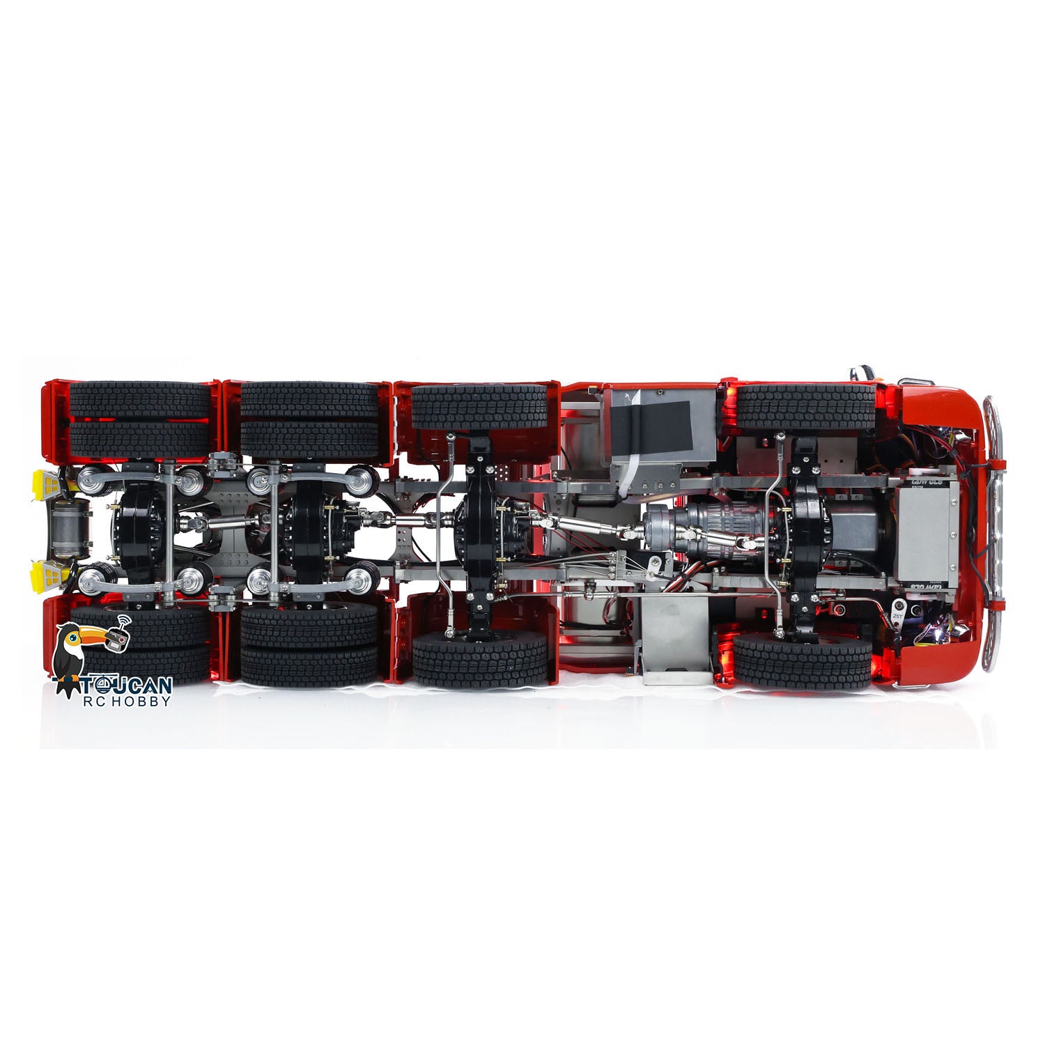 Toucan 1/14 770S 8x8 metal chassis RC tractor truck chassis with cab suspension