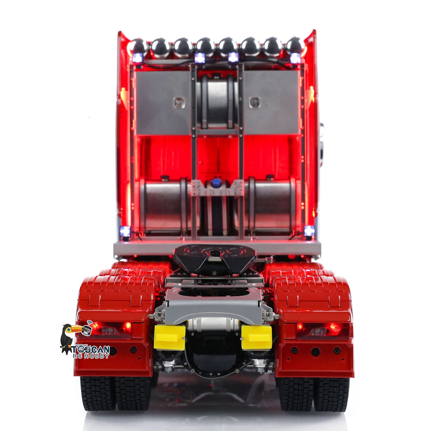 Toucan 1/14 770S 8x8 metal chassis RC tractor truck rear detail
