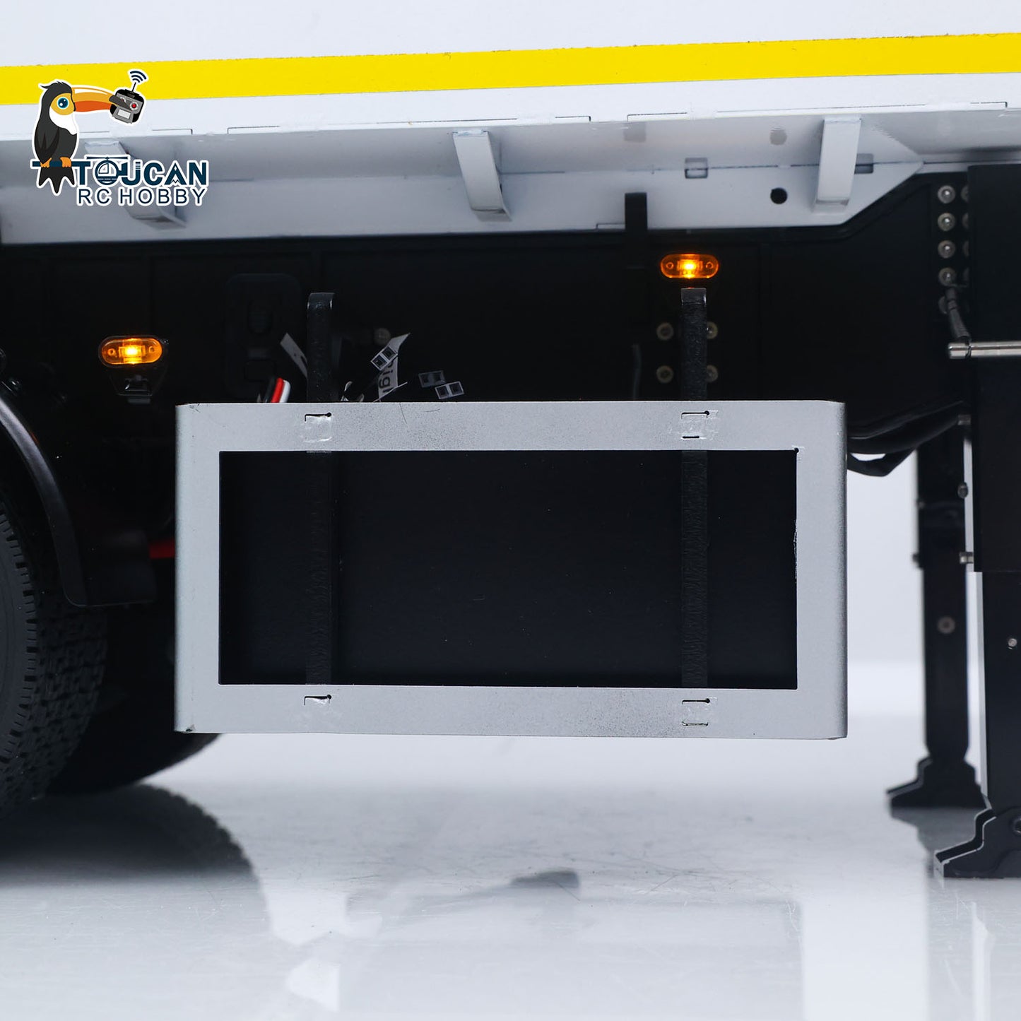 TOUCAN 1/14 RC NW‑3 Metal Dump Semi‑Trailer Middle Side View, Marker Side Light, Tool Box And Metal Chassis Sheet‑Metal Structure Detail