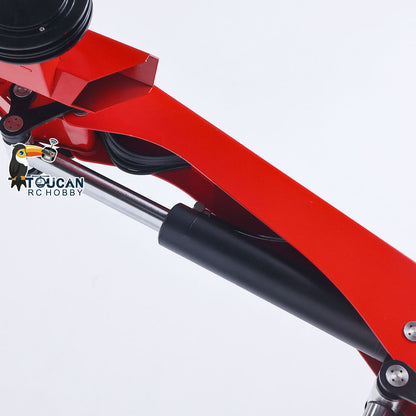 TOUCAN 1/14 RC 6x6 Tractor Truck Main Boom Hydraulic Cylinder Close‑up, RC Hiab Crane Lifting Hydraulic Parts Detail