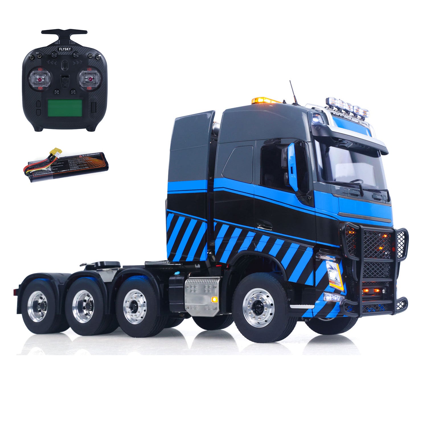 TOUCAN 56360 1/14 RC 8X8 Tractor Truck Right Side Profile, With Remote Controller, Magnetically Attached High Roof