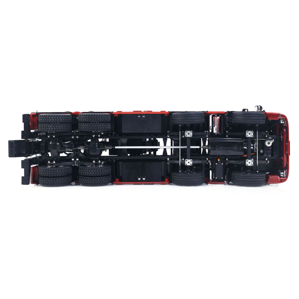 TOUCAN 56362 1/14 RC Wrecker Tow Truck Top-Down Chassis View, Full Drivetrain & 3-Speed Gearbox Structure Layout