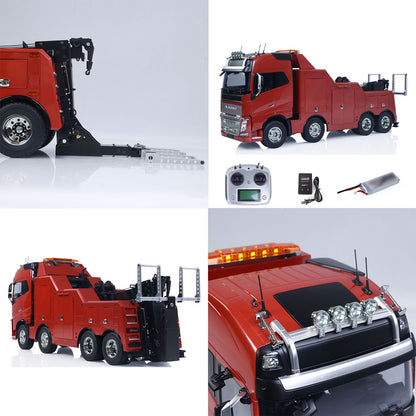 TOUCAN 56362 1/14 RC Wrecker Tow Truck Dual View, Side Rear Wrecker & Front Grille Close-Up, With Remote & Battery, 3-Speed Gearbox