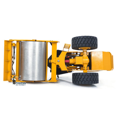 TOUCAN BSM CS11 1/12 Hydraulic Road Roller Yellow & Black Top-Down Overview, Top Body Structure & Full Drum Layout, 1/12 Scale Accurate Size Replication