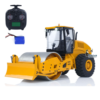 TOUCAN BSM CS11 1/12 Hydraulic Road Roller Yellow & Black, With ST8 Remote Controller & Rechargeable Battery, Ready To Run Full Set