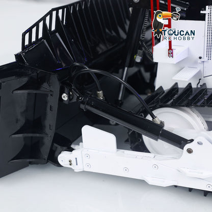 TOUCAN BSM D11T 1/14 Hydraulic Bulldozer Blade Lift & Track Close-Up, Hydraulic Cylinder & Metal Track Structure Detail