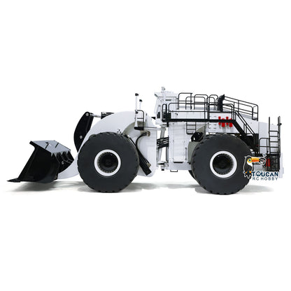 TOUCAN BSM L2350 1/14 Hydraulic Wheel Loader White Right Front Working View, Realistic Engineering Vehicle Appearance, Stable Operation Performance